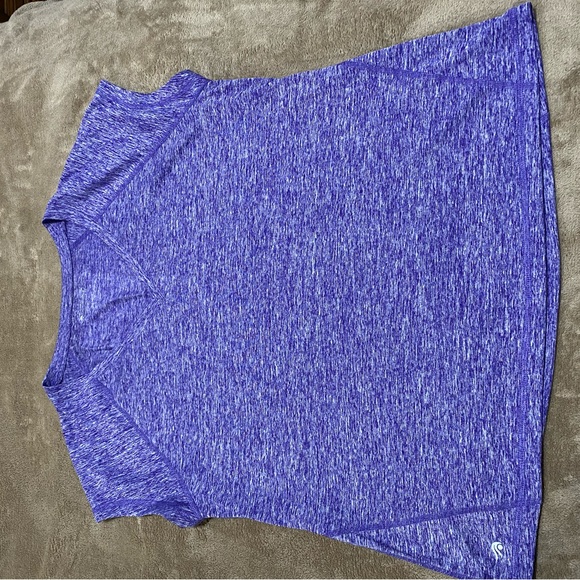 Women Sport Tee Extra Large XL Rapidry Tee Yoga Top Marled Purple T-Shirt - Picture 12 of 14